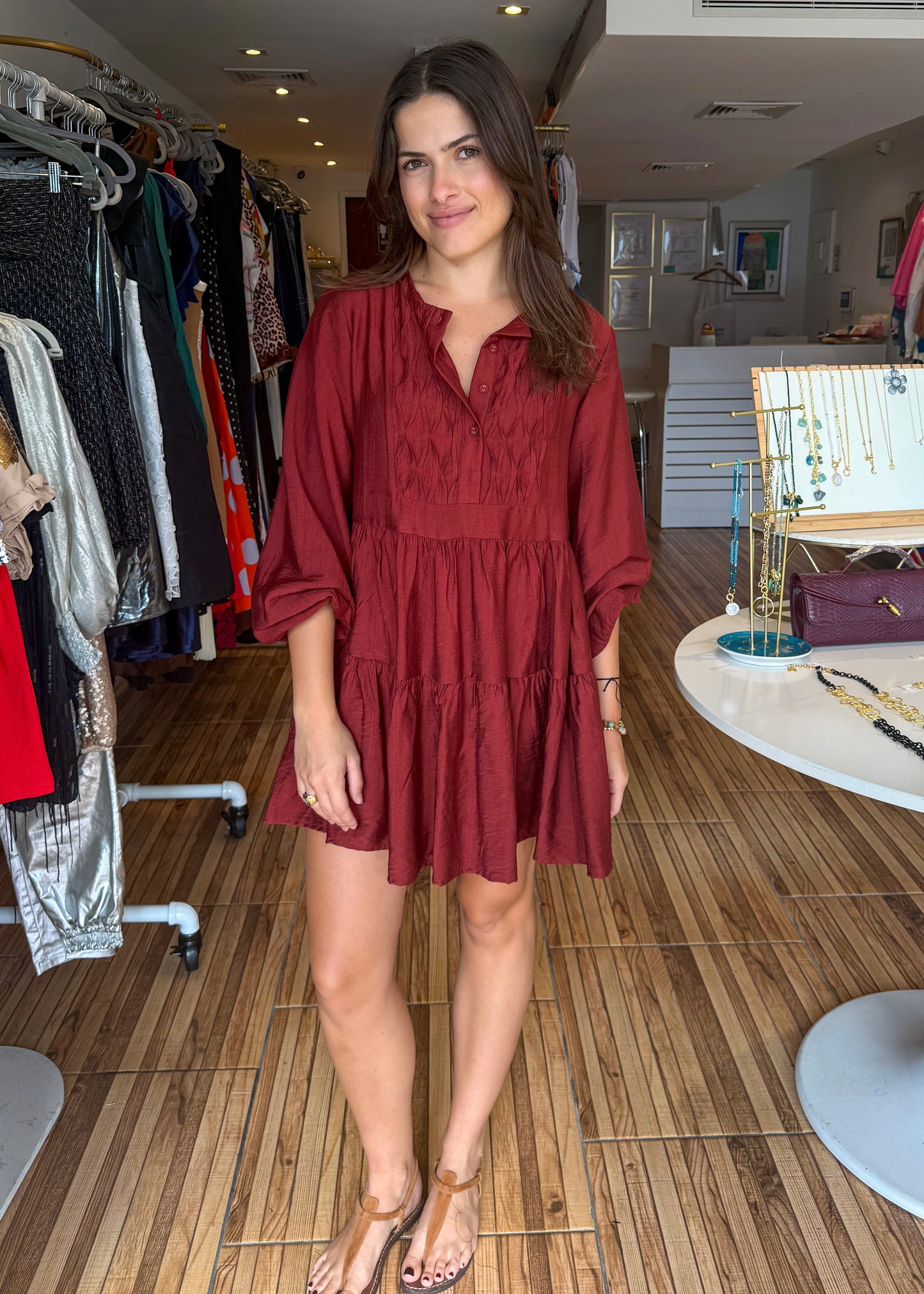 Mandy Rust Short Dress