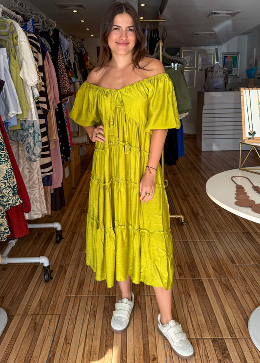 Stella Green Midi Dress