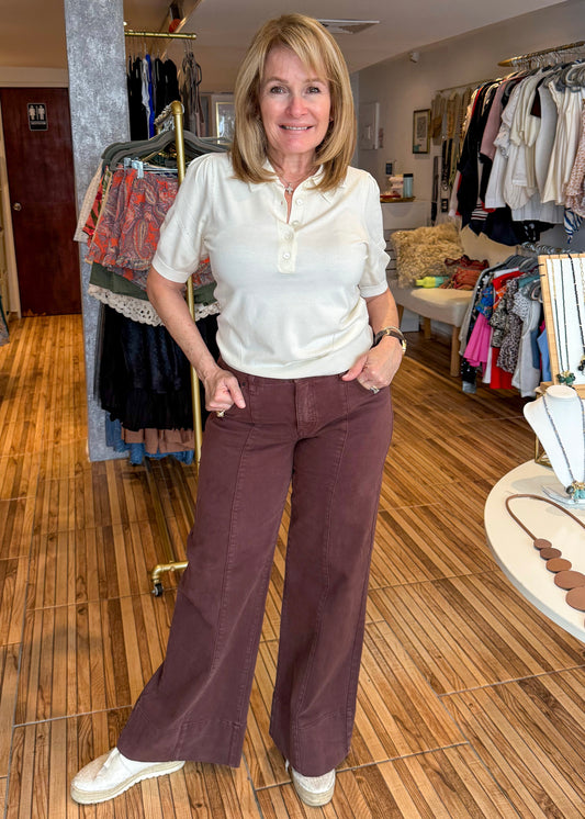 Kendra Ivory Sweater Top