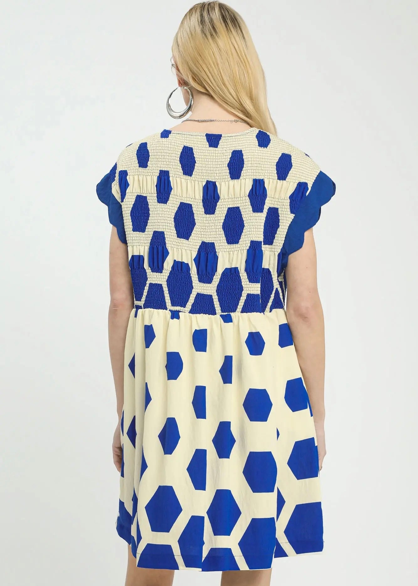 Olivia Ocean Print Short Dress