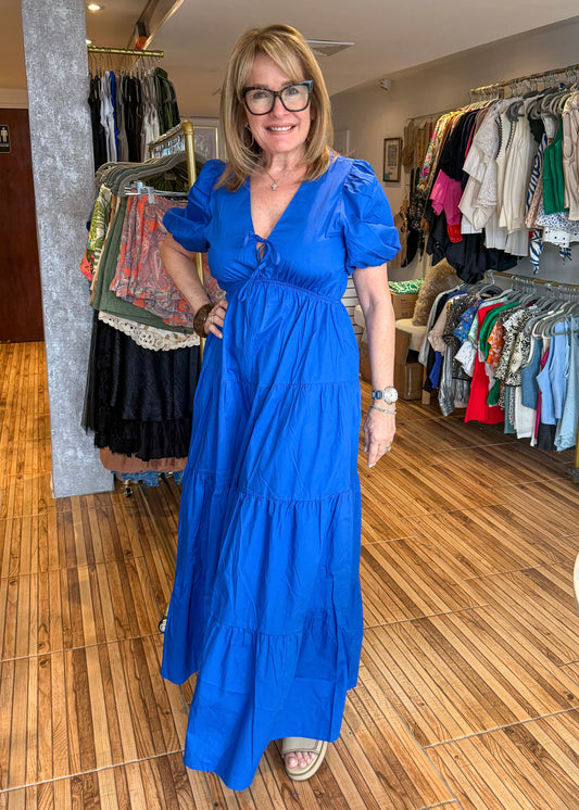 Rihanna Royal Blue Maxi Dress