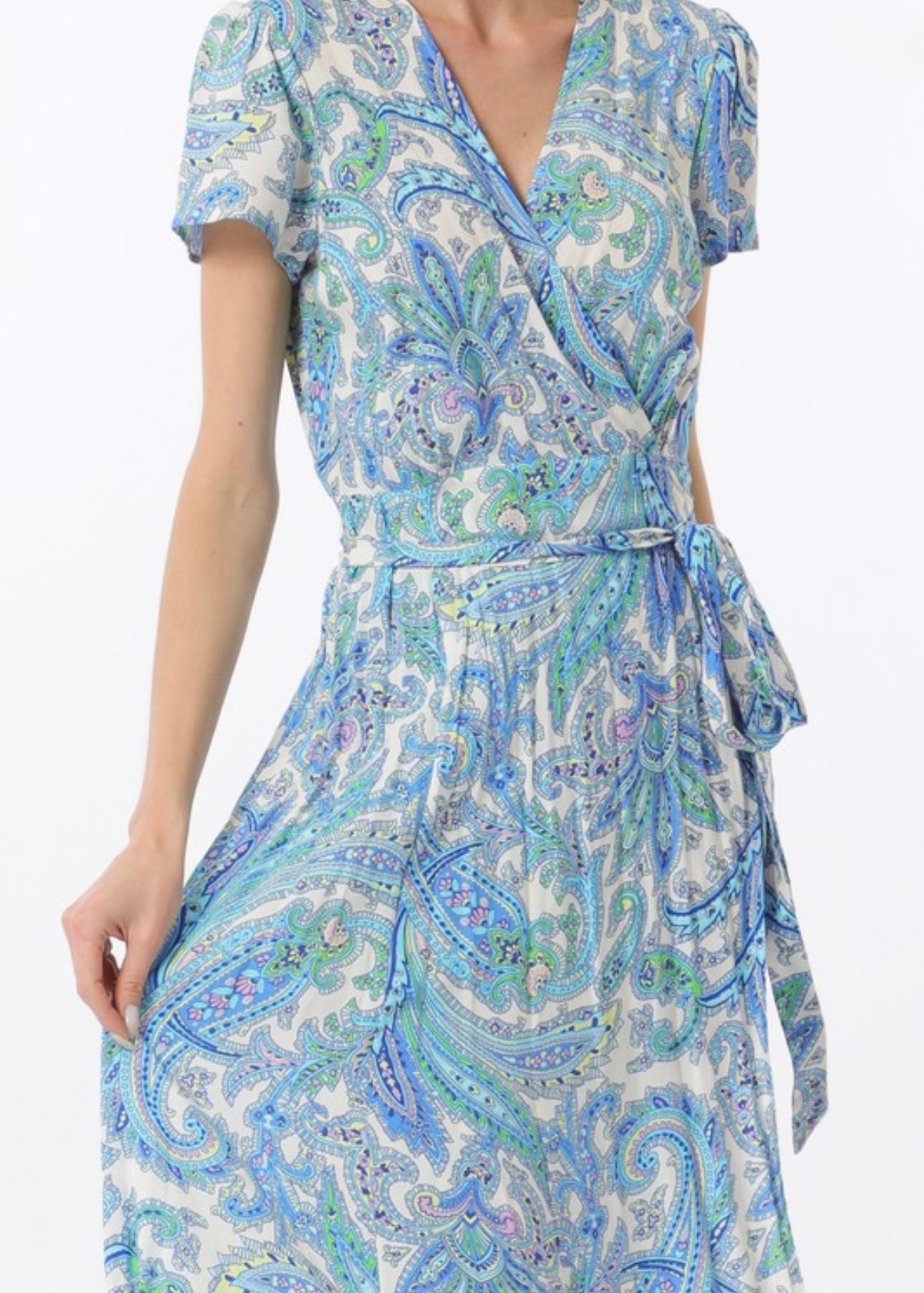 Leslie Blue Print Maxi Dress