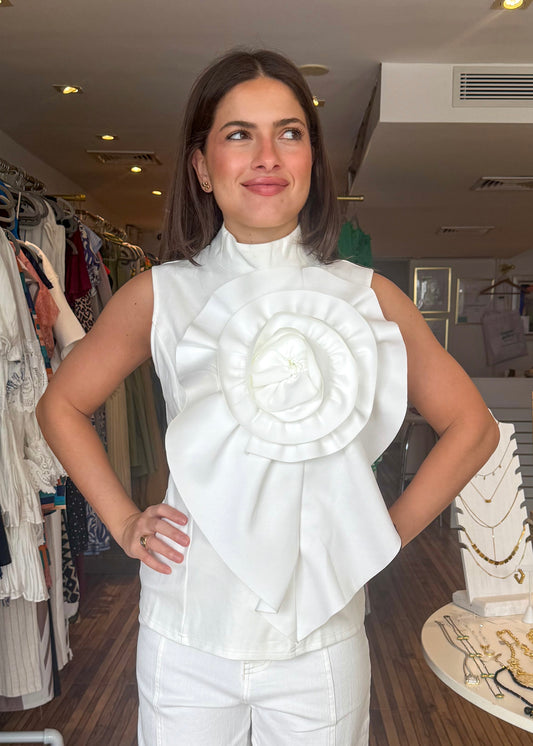 Fiona Flora White Top