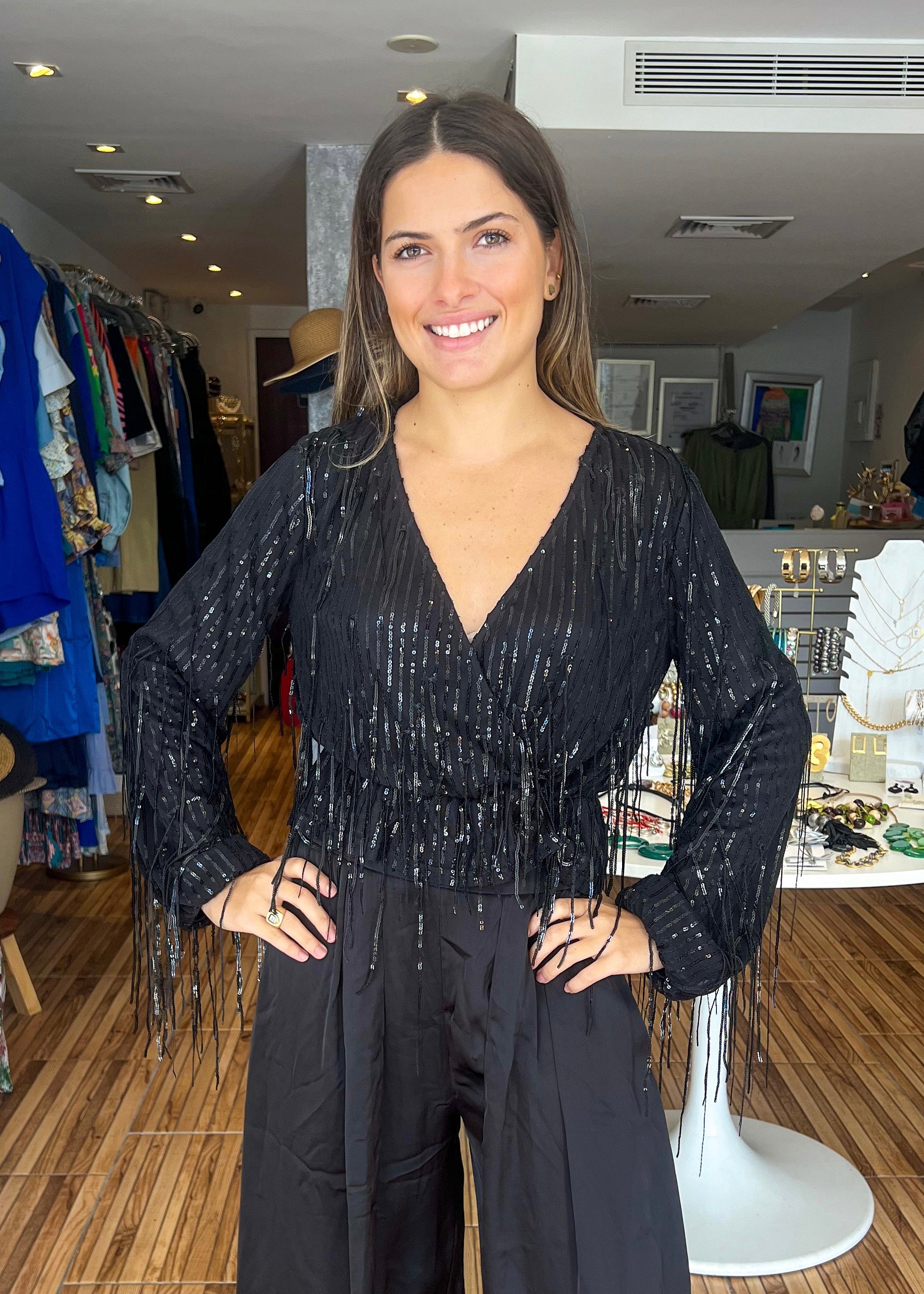 Sarah Sequins Top