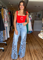 Load image into Gallery viewer, Olivia Lace Detail Jeans
