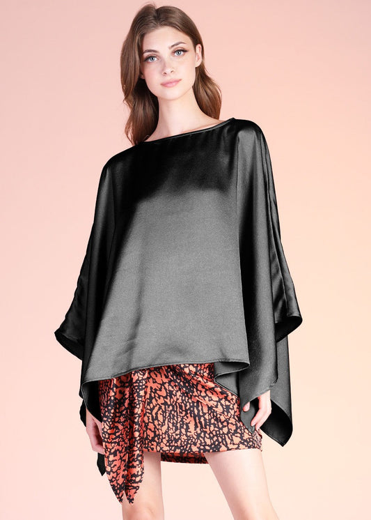 Pour some elegance over your wardrobe with our amazing Shiny Hammered Satin Boat Neck Caftan Top. This piece is roomy, comfortable, chic and eye-catching with its beautiful shimmery satin finish. Pair with denim jeans, slacks, corduroy and more!
