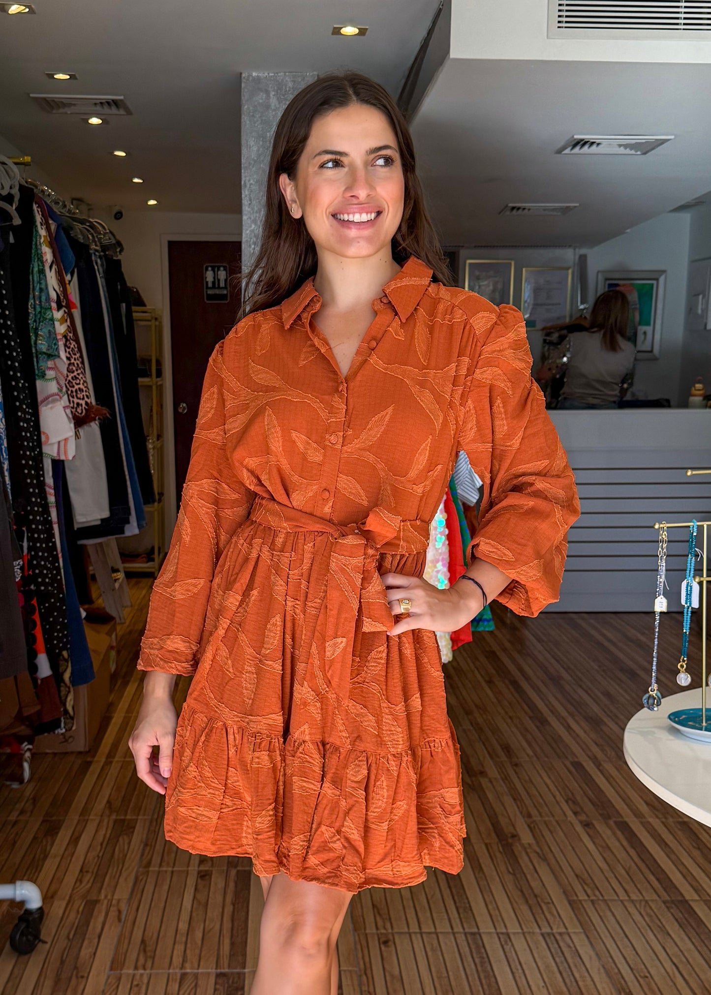 Gina Rust Short Dress