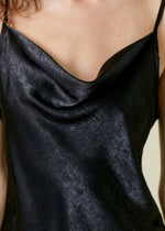 Load image into Gallery viewer, Silky draped neck camisole. Adjustable straps. Loose fit. Classic cowl neck top. Pairs well with any bottoms.
