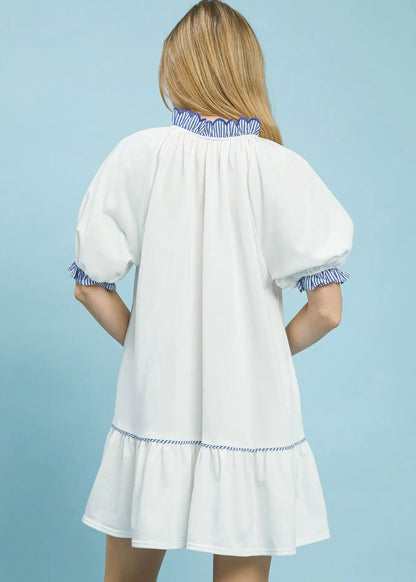 Georgina Off White Short Dress