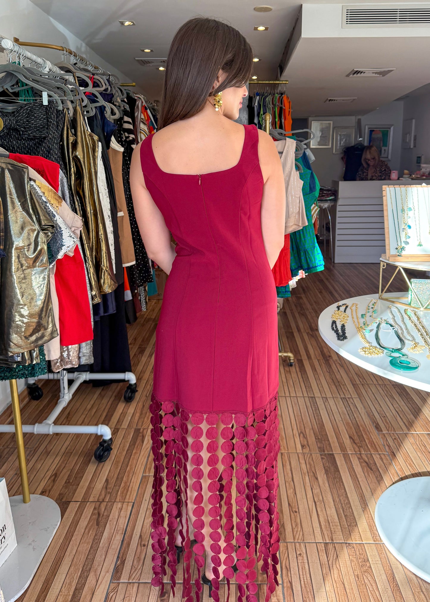 Stacy Fringe Bottom Maxi Dress