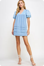 Load image into Gallery viewer, Cindy Chambray Short Dress
