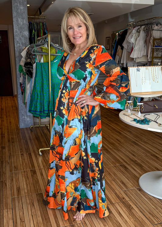 Eva Colorful Maxi Dress