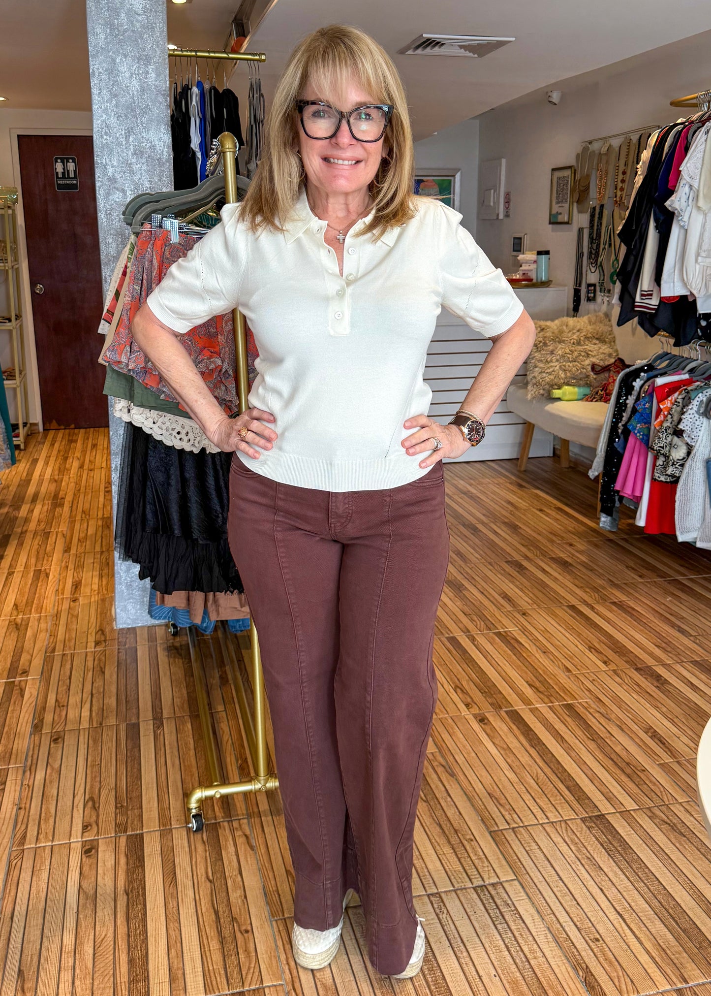 Kendra Ivory Sweater Top