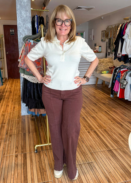 Kendra Ivory Sweater Top
