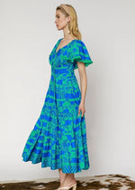 Load image into Gallery viewer, Melanie Blue &amp; Mint Maxi Dress

