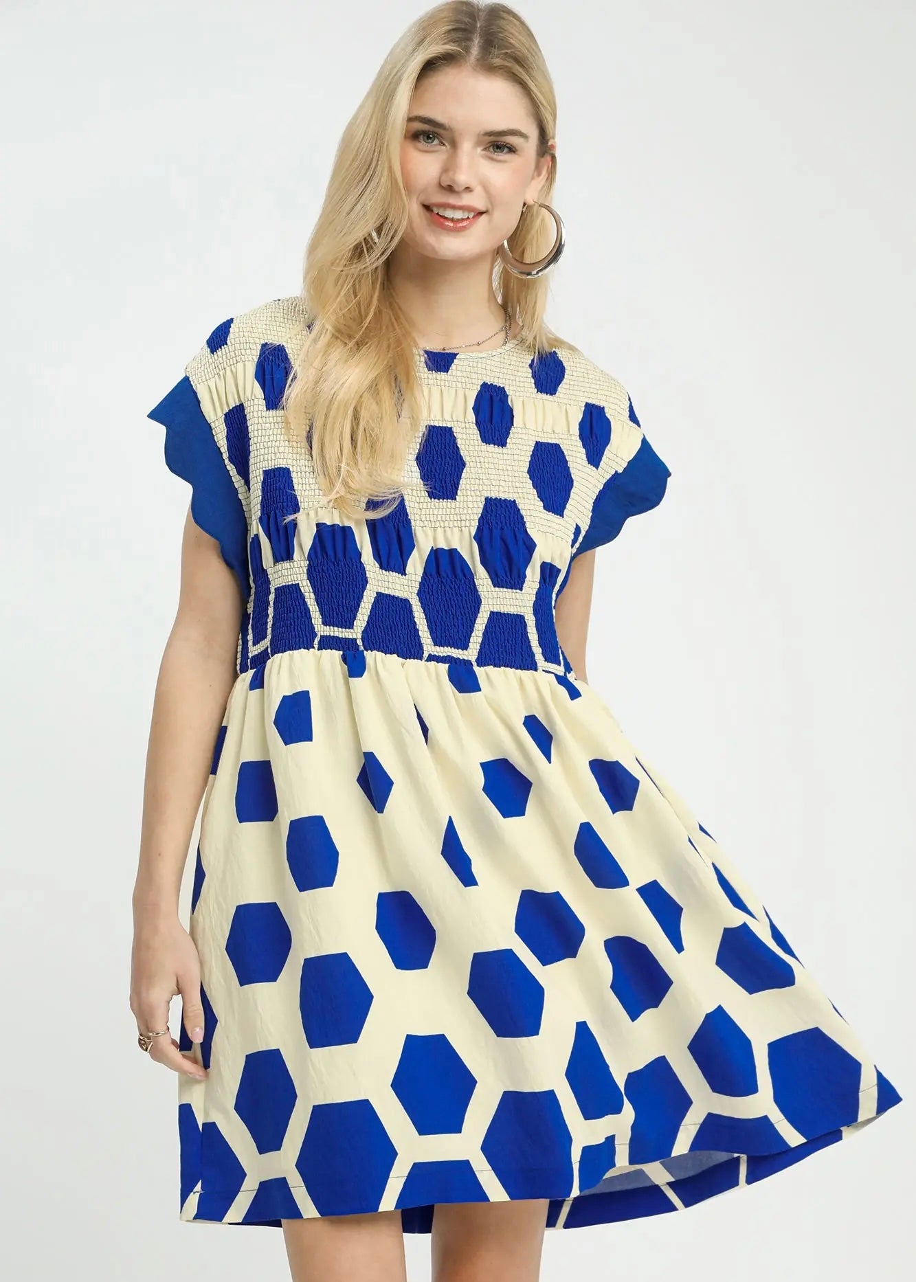 Olivia Ocean Print Short Dress