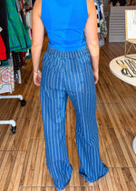 Load image into Gallery viewer, Amanda Striped Denim Pants

