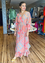 Load image into Gallery viewer, Tiffany Printed Maxi Dress
