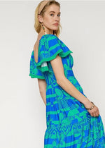 Load image into Gallery viewer, Melanie Blue &amp; Mint Maxi Dress
