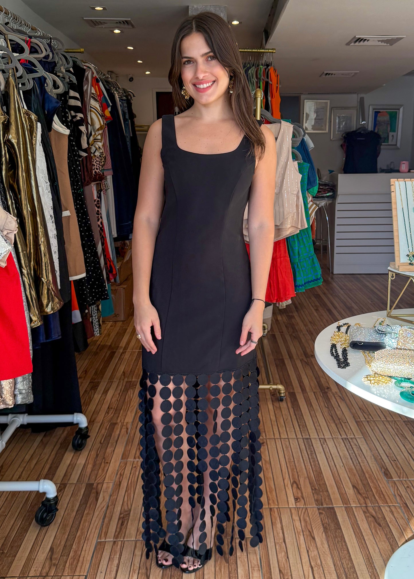 Stacy Fringe Bottom Maxi Dress