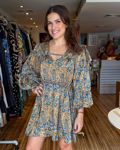 Lana Caramel Short Dress