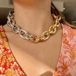 Load image into Gallery viewer, Silver &amp; Gold Chain Necklace
