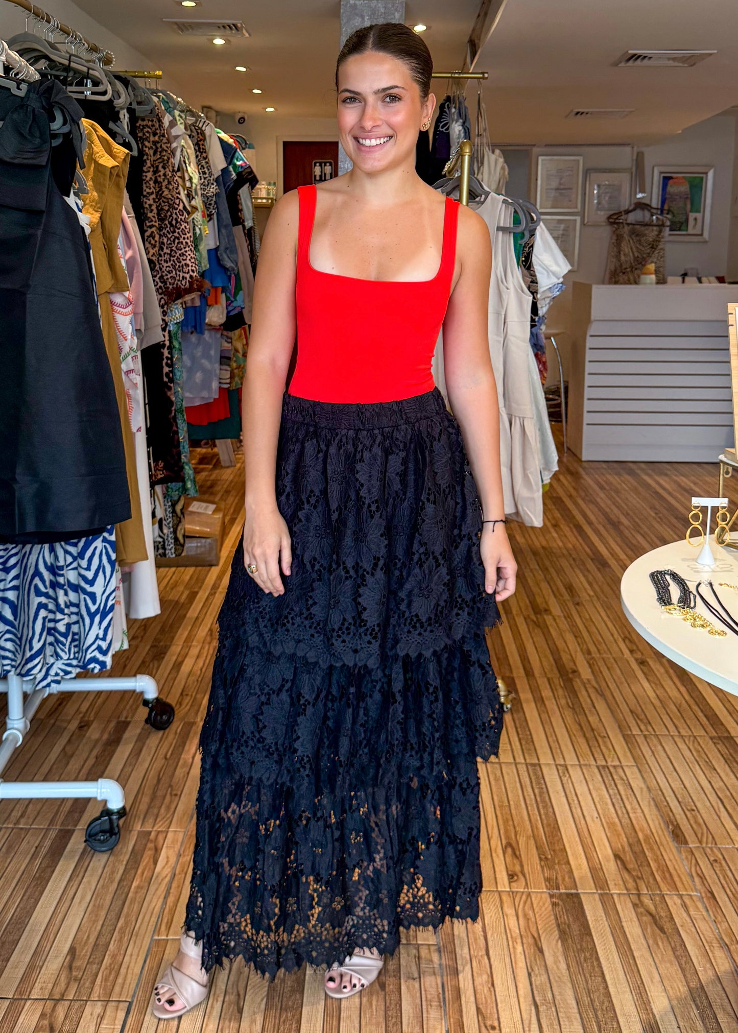 Lola Black Lace Skirt