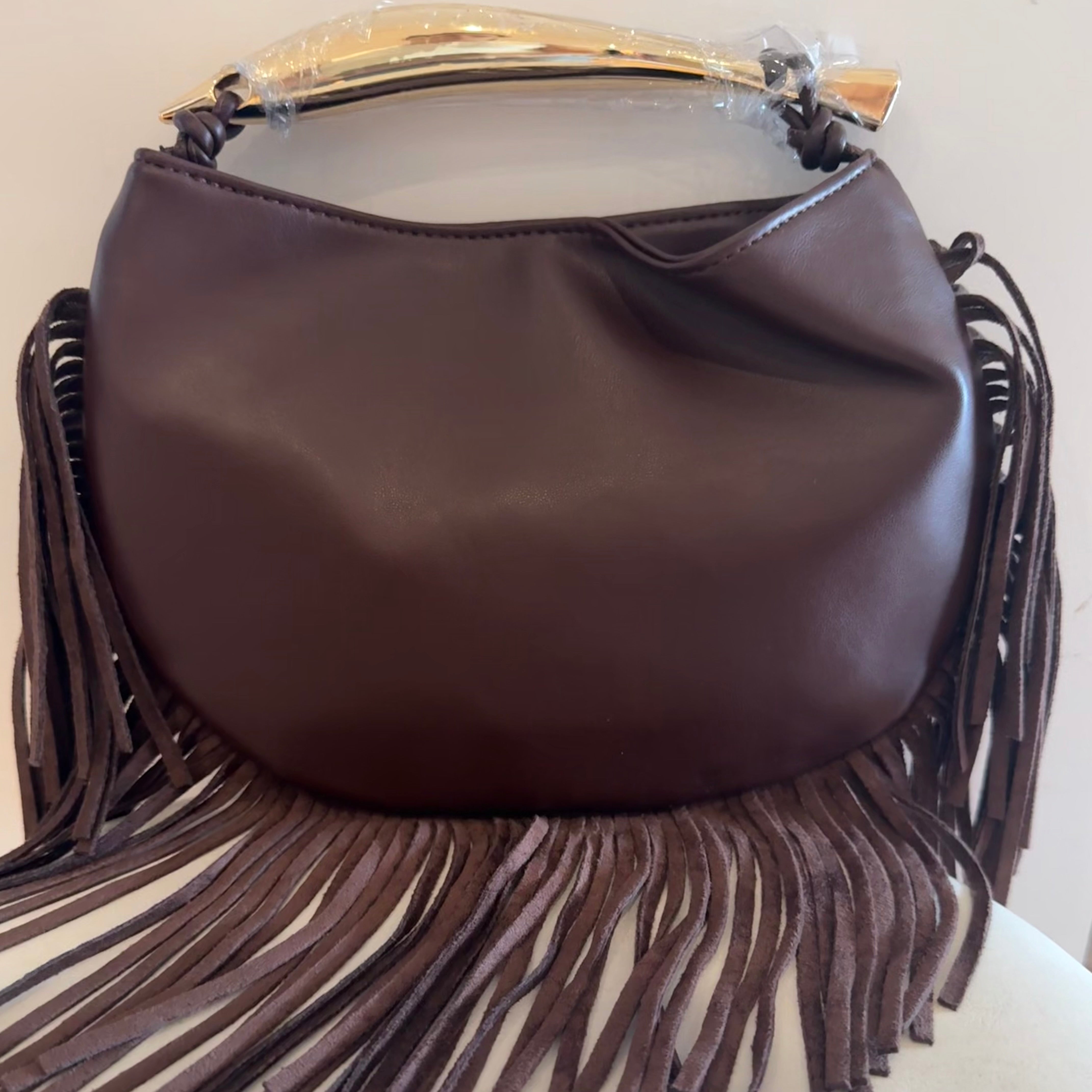 Brown Fringe Bag