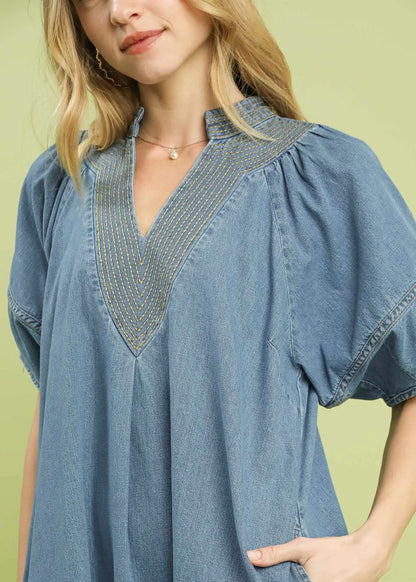 Light Denim Lexi Short Dress