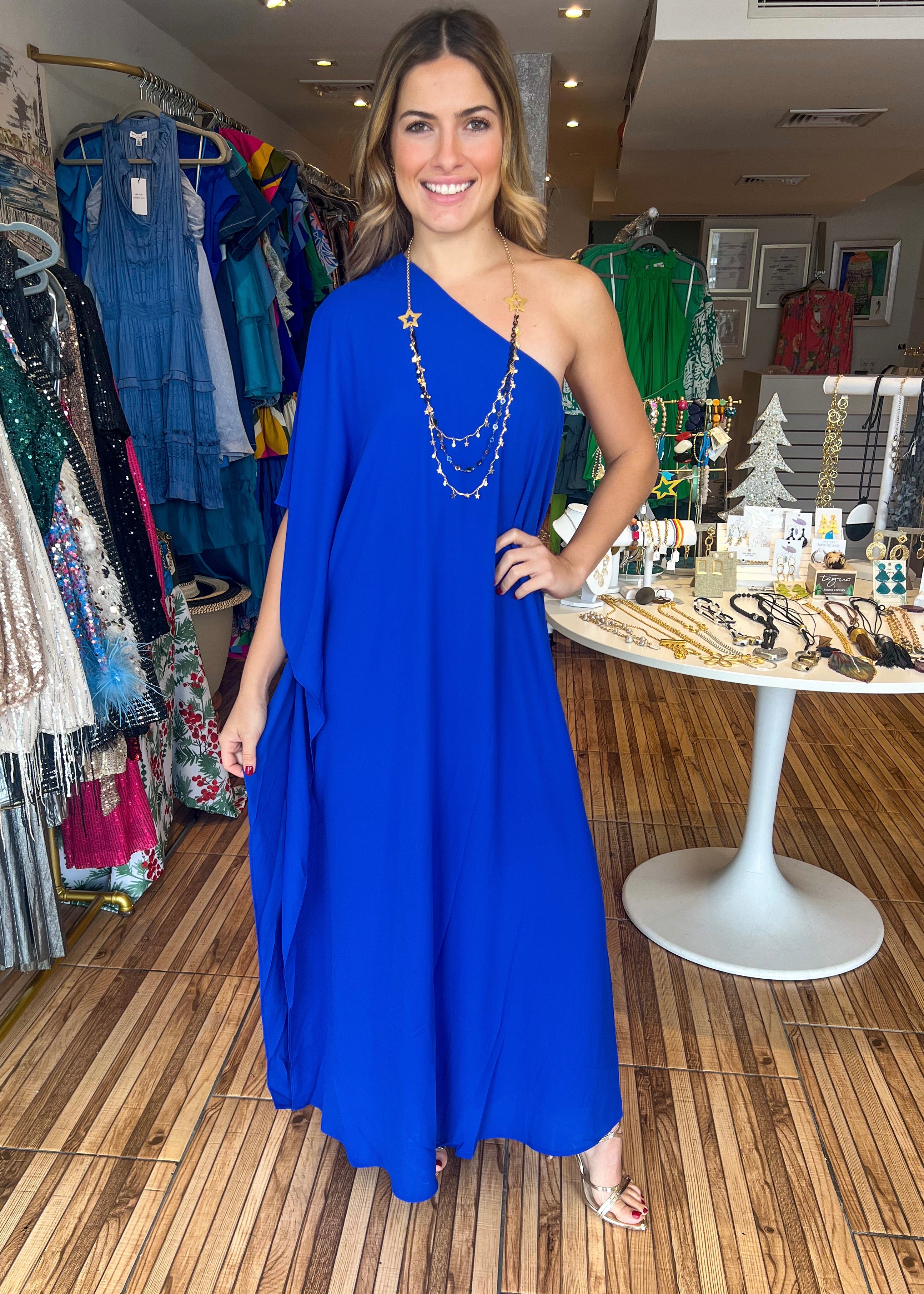 Julie Navy Blue Maxi Dress