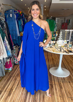 Load image into Gallery viewer, Julie Navy Blue Maxi Dress
