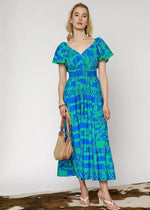 Load image into Gallery viewer, Melanie Blue &amp; Mint Maxi Dress
