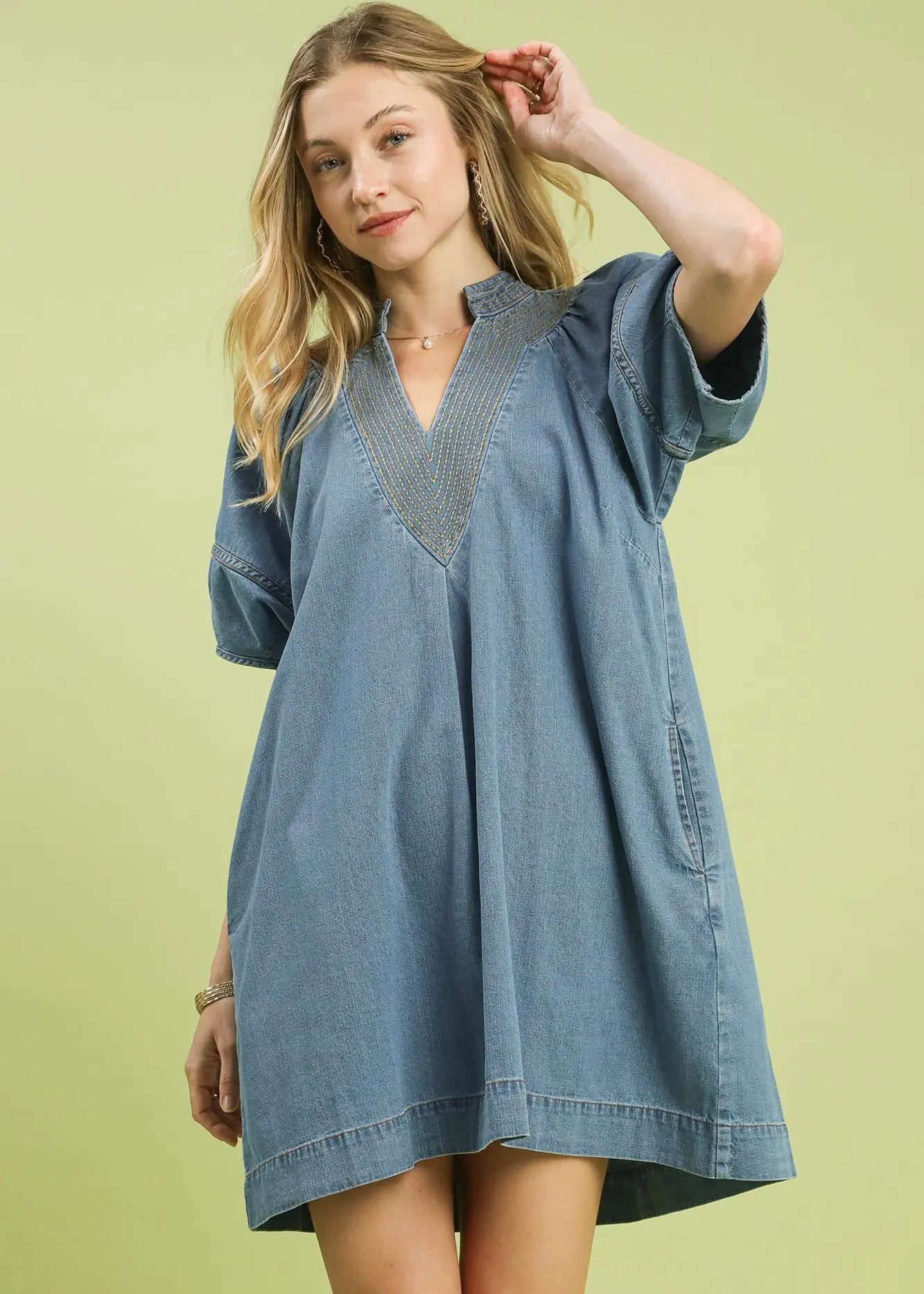 Light Denim Lexi Short Dress