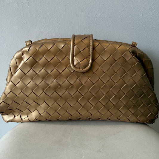 Gold Patent Leather Clutch