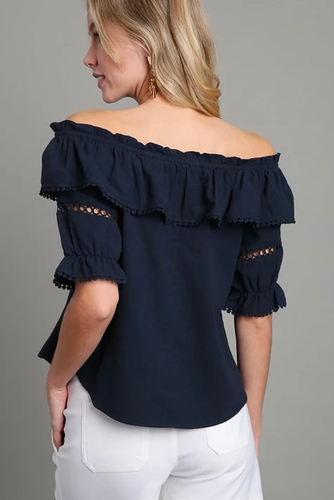 Nancy Navy Top