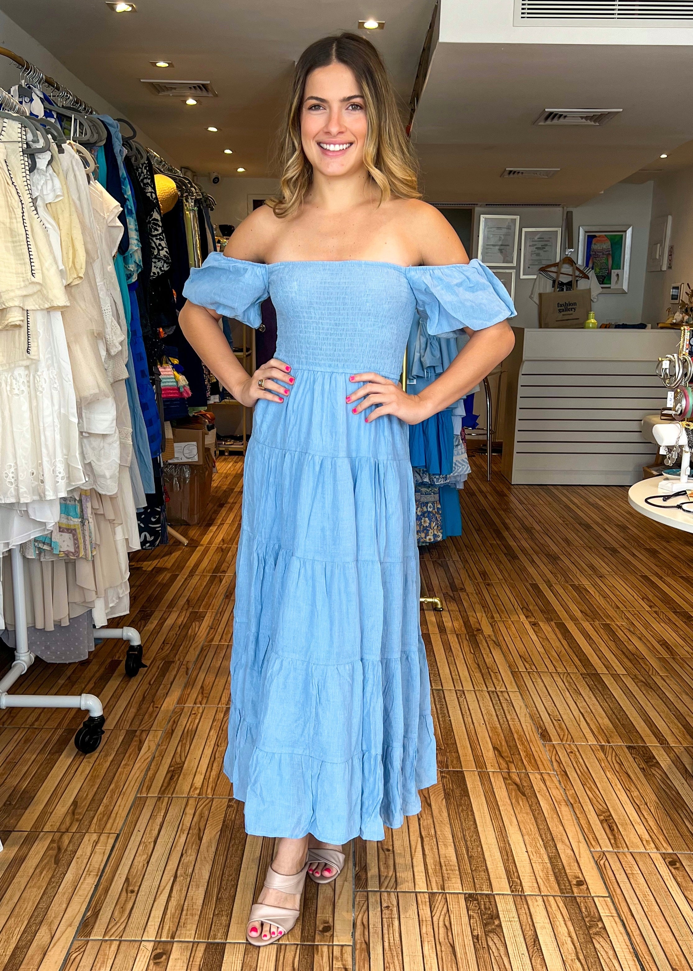 Natasha Blue Maxi Dress