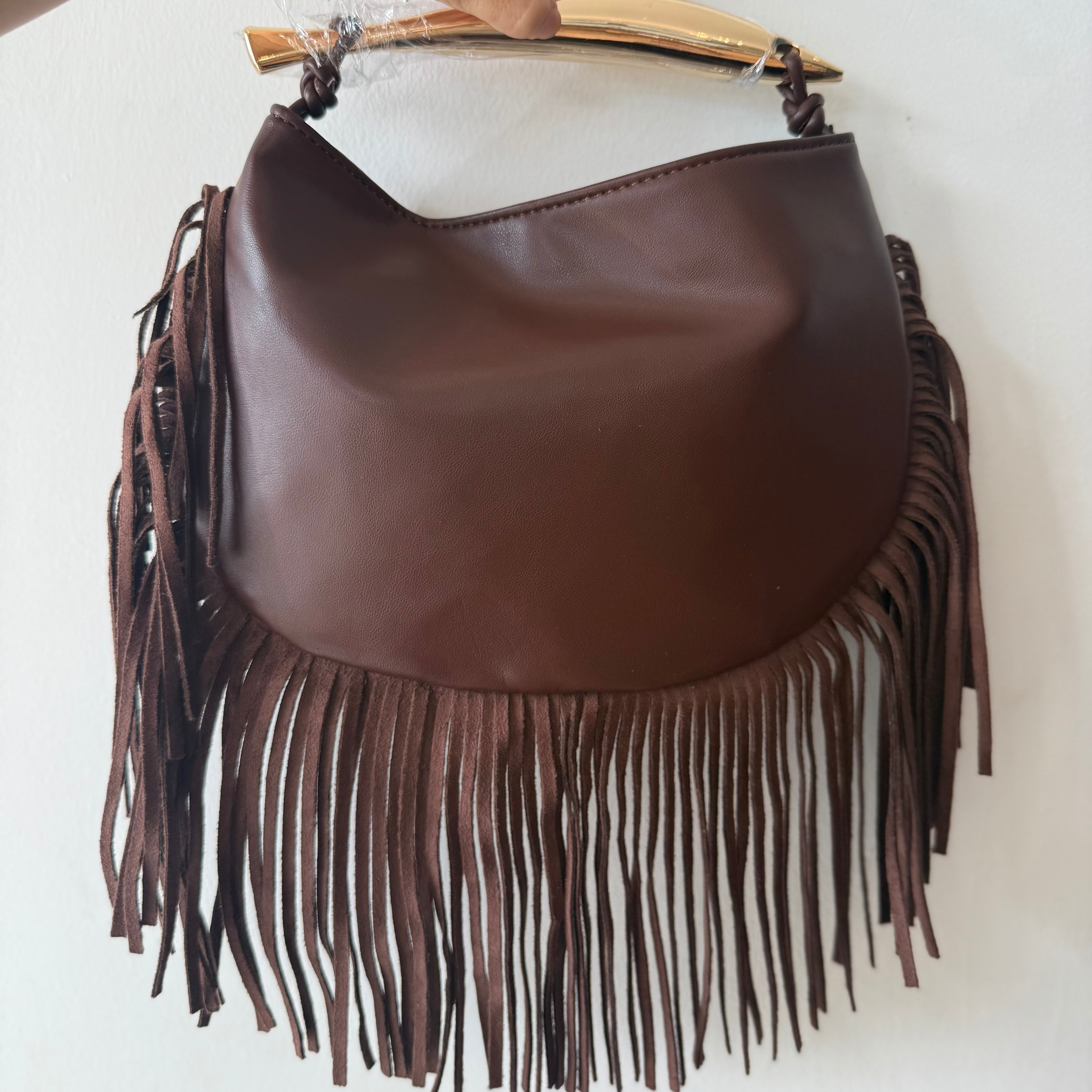Brown Fringe Bag
