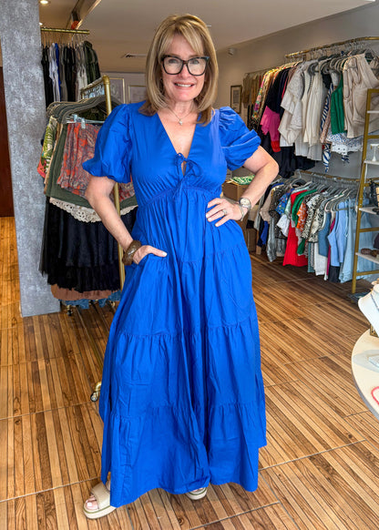 Rihanna Royal Blue Maxi Dress