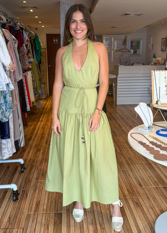 Alessandra Green Maxi Dress
