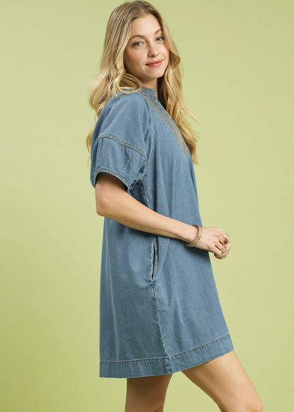 Light Denim Lexi Short Dress