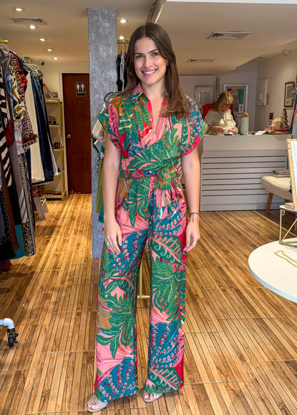 Lucy Calypso Coral Jumpsuit