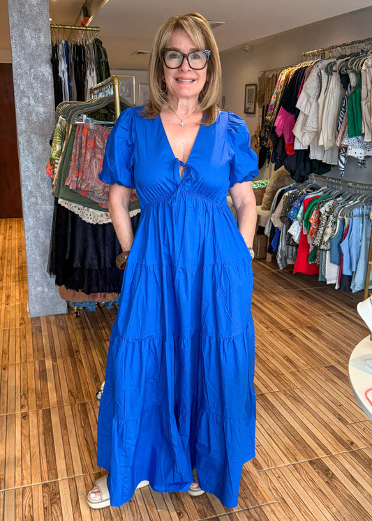 Rihanna Royal Blue Maxi Dress