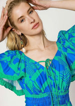 Load image into Gallery viewer, Melanie Blue &amp; Mint Maxi Dress
