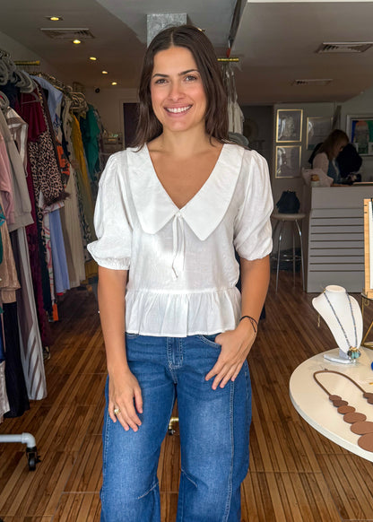 Leah Off White Top