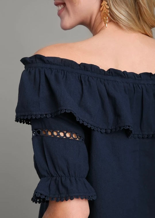 Nancy Navy Top