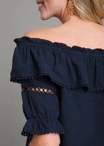 Load image into Gallery viewer, Nancy Navy Top
