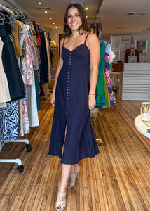 Lisa Navy Midi Dress
