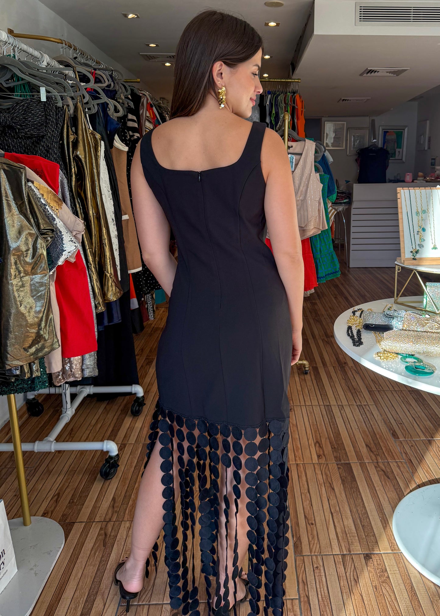 Stacy Fringe Bottom Maxi Dress