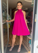 Load image into Gallery viewer, Rosie Fuchsia Short Dress

