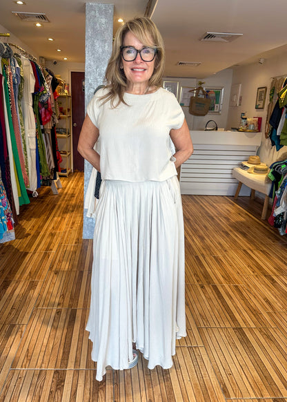 Paulina Grey Two Piece Skirt Set